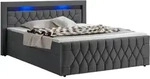 Boxspringbett Leona - Samt - Grau