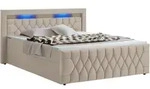Boxspringbett Leona - Samt - Beige