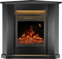Juskys 51205, Juskys Elektrischer Kamin dreieckig Schwarz