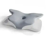 Nackenkissen orthop&auml;disch aus Memory Foam - wei&szlig; / grau