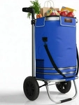 Juskys 300907, Juskys 3in1 Einkaufstrolley - 56 L Kapazit&auml;t Dunkelblau
