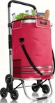 Juskys 300904, Juskys Einkaufstrolley Treppensteiger Rot
