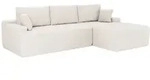 Sofa Coredo mit Cord Bezug & Dekokissen - Creme