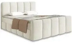 Boxspringbett Manitoba - Boucl&eacute;-Stoff - Creme