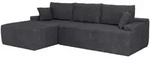 Sofa Coredo mit Cord Bezug & Dekokissen - Dunkelgrau