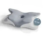 Nackenkissen orthop&auml;disch aus Memory Foam - wei&szlig; / grau