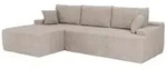 Sofa Coredo mit Cord Bezug & Dekokissen - Taupe