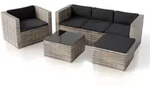 Polyrattan Lounge Punta Cana - Grau-meliert, Grau