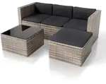 Polyrattan Lounge Punta Cana - Grau-meliert, Grau