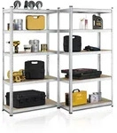 Lagerregal Basic 2er bis 8er Set 180 x 90 x 40 cm - Silber