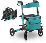Aluminium Rollator Vital mit Sitz - Petrol