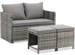 2in1 Polyrattan Gartenm&ouml;bel Jamaika
