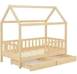 Kinderbett Marli 90 x 200 cm mit Bettkasten - Natur