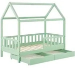 Kinderbett Marli 90 x 200 cm mit Bettkasten - Mint