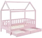 Kinderbett Marli 90 x 200 cm mit Bettkasten - Rosa