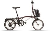 Brompton New C line Electric High - 16 Zoll 345Wh 4K Faltrad - Red Plum