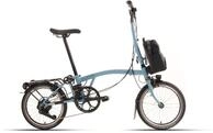 Brompton New C line Electric High - 16 Zoll 345Wh 4K Faltrad - Cloud Metallic