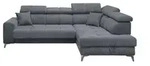 Ecksofa inklusive Sitztiefenverstellung Sydney &brvbar; grau &brvbar; Ma&szlig;e (cm): B: 282 H: 105