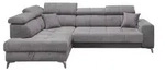 Ecksofa inklusive Sitztiefenverstellung Sydney &brvbar; grau &brvbar; Ma&szlig;e (cm): B: 282 H: 105