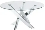 Couchtisch Karlum &brvbar; transparent/klar &brvbar; Ma&szlig;e (cm): H: 45 &Oslash;: 80