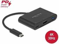 Delock 64091, Delock USB Type-C Adapter zu HDMI 4K 30 Hz mit USB Typ-A und USB Type-C
