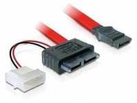 Delock 84390, Delock 84390 - Kabel Slim SATA Buchse > SATA 7 Pin + 2 Pin Strom