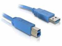 Delock 82581, Delock Kabel USB 3.0 Typ-A Stecker > USB 3.0 Typ-B Stecker 3 m blau