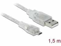 Delock 83899, Delock Kabel USB 2.0 Typ-A Stecker > USB 2.0 Micro-B Stecker 1,5 m