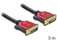 Delock 84346, Delock 84346 - Kabel DVI 24+1 Stecker zu DVI 24+1 Stecker 3 m rot