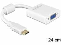 Delock 65348, Delock Adapter HDMI Mini-C Stecker > VGA Buchse weiß