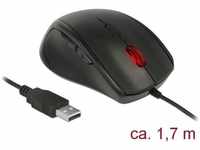 Delock 12548, Delock Ergonomische optische 5-Tasten USB Maus - Linkshänder