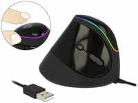 Delock 12597, Delock Ergonomische USB Maus vertikal - RGB Beleuchtung