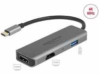 Delock 87780, Delock USB Type-C zu Dual HDMI Adapter mit 4K 60 Hz und USB Port