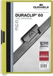 Durable Klemmmappe DURACLIP, Hartfolie, A4, f&uuml;r: 60 Blatt, gr&uuml;n