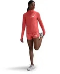 Nike NK SWOOSH HBR HZ Damen Mid Layer Lauf-Shirt mit Halbrei&szlig;verschluss...