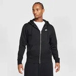 Nike CLUB Herren Fleece-Hoodie mit durchgehendem Rei&szlig;verschluss Schwarz/Wei&szlig; - L