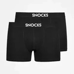 SNOCKS Boxershorts with Logo Men, 2pcs Black - L