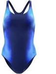 SPEEDO Medalist Damen Badeanzug mit Print Blau/Marineblau - 44