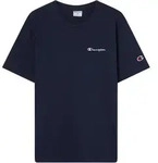 CHAMPION Icons Herren T-Shirt mit kleinem gesticktem Logo Dunkelblau - L