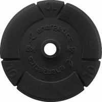 Energetics Hantelscheiben Gusseisen 1 x 10 kg, 1 x 15 kg oder 1 x 20 kg SCHWARZ -