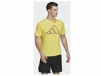 adidas TI 3BAR TEE Herren Fitness T-Shirt gelb - S