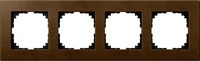 merten MEG4054-3473, merten M-plan Holzrahmen, 4 fach, Walnuss