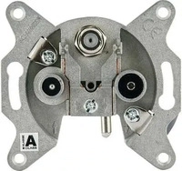 schwaiger RDS660531, Up-antennendose Schwaiger 2x IEC-Buchse, 1x F-Buchse 3-loch,