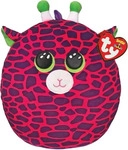 Ty Squish-a-Boo's, "Gilbert", Giraffe, ca 20cm, lila/rosa gefleckt