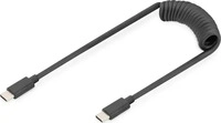 DIGITUS AK-300431-006-S, DIGITUS USB-C - USB-C Spiralkabel, 1m