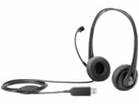 HP T1A67AA, HP Headset - On-Ear - kabelgebunden - USB - Black Jack