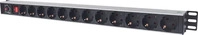 Intellinet 714044, Intellinet Vertical Rackmount 12-Way Power Strip - German Type,