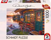 Schmidt Spiele Seeh&uuml;tte mit Fahrrad (1.000 Teile)