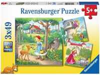 Ravensburger Rapunzel, Rotkäppchen & der Froschkönig (3 x 49 Teile)