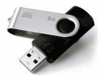 Goodram USB-Stick, USB 2.0, 8GB, UTS2, schwarz, UTS2-0080K0R11, USB A, mit